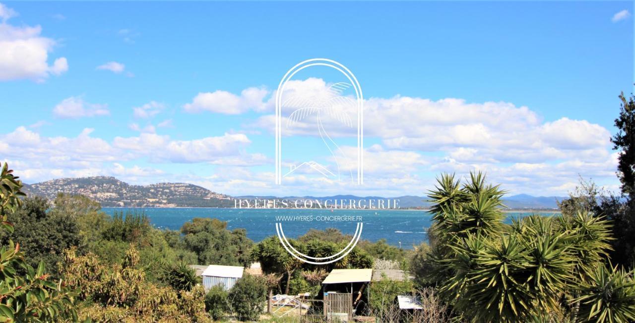 Villa l'Arbanaise vue mer/piscine presqu'Ile Giens Hyères Eksteriør bilde